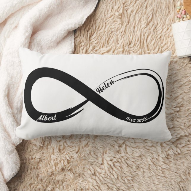 Custom Infinity Paare Hochzeitstipendium Lendenkissen (Decke)