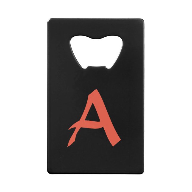 CUSTOM INITIAL Flaschenöffner aus rostfreiem Stahl (Vorderseite)