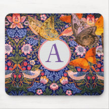 CUSTOM INITIAL MORRIS AND BUTTERFLIS MOUSEPAD