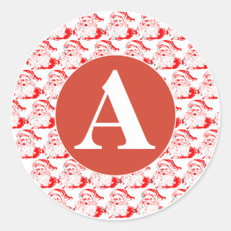 CUSTOM INITIAL RETRO ROT UND WEISS Aufkleber