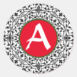 CUSTOM INITIAL STICKER CHRISTMAS UMSCHLAG AUFKLEBE