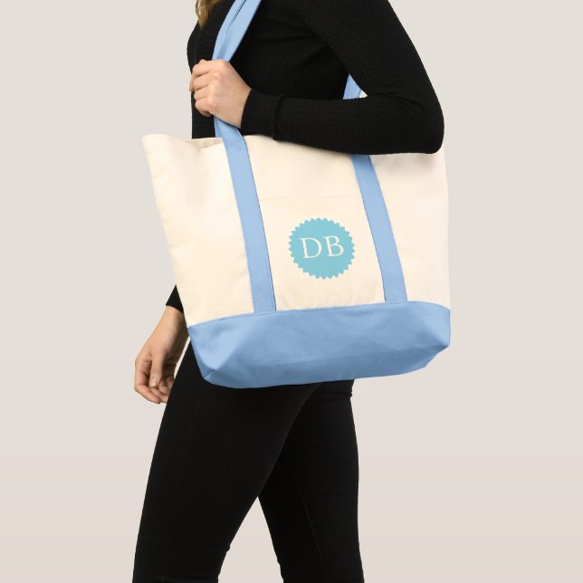 Custom Initials Jumbo Tote Bag (Devant (produit))