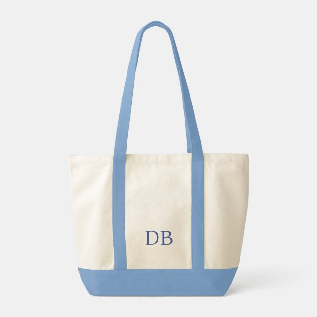 Custom Initials Jumbo Tote Bag Tragetasche (Rückseite)