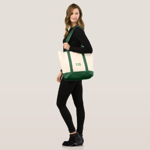 Custom Initials Jumbo Tote Bag Tragetasche