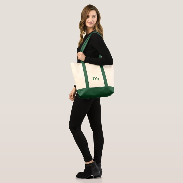 Custom Initials Jumbo Tote Bag Tragetasche (Vorderseite (Model))