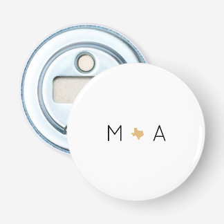 Custom Initials Texas Wedding Monogram Bevorzugung Flaschenöffner