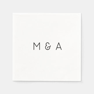 Custom Initials Wedding Napkin Serviette
