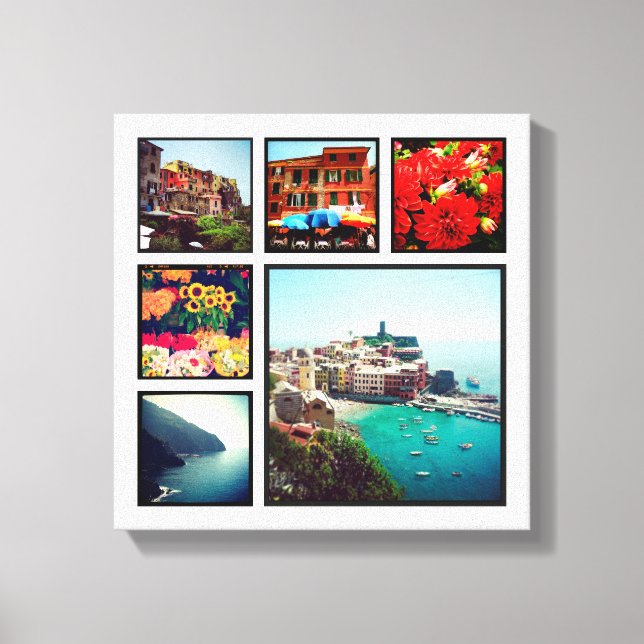 Custom Instagram Foto Collage Wrapped Canvas Art Leinwanddruck (Vorderseite)