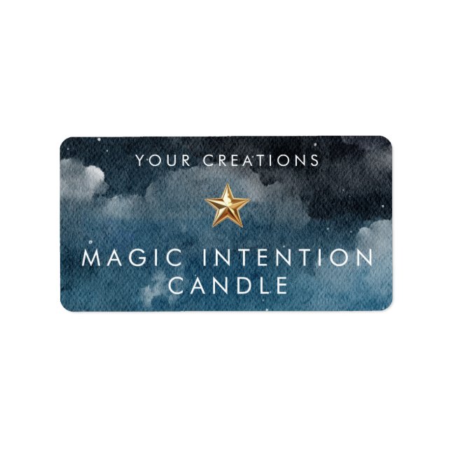 Custom Intention Candle Sticker Labels Adressaufkleber (Vorne)