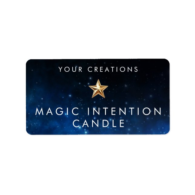 Custom Intention Candle Sticker Labels Adressaufkleber (Vorne)