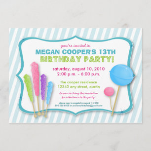 :custom: Invitation de fête d'anniversaire de Cand
