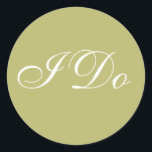 Custom Invite Olive Green I Do Wedgs Vows Siegel Runder Aufkleber<br><div class="desc">Custom Invite Olive Green I Do Wedding Vows Siegel Umschlag Aufkleber farbgepasste Olive Green Wedding Olive Green und White Invitation Envelopers - Diejenigen, die verlobt sind, versuchen herauszufinden: Welche Hochzeits-Briefmarke Design wird meine Einladungen wirklich hervorstechen lassen? Diese gut konzipierten und machen Ihre eigenen individuell anpassbaren Hochzeitsolie Grün-Weiß-Umschlag Aufkleber Stickers ergänzen...</div>