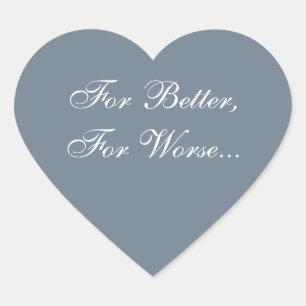 Custom Invite Slate Gray Herz-Aufkleber