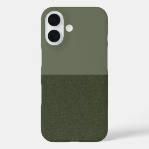 Custom iPhone 16 Fall - Zwei-Tone-Moos-grüne Split Hülle