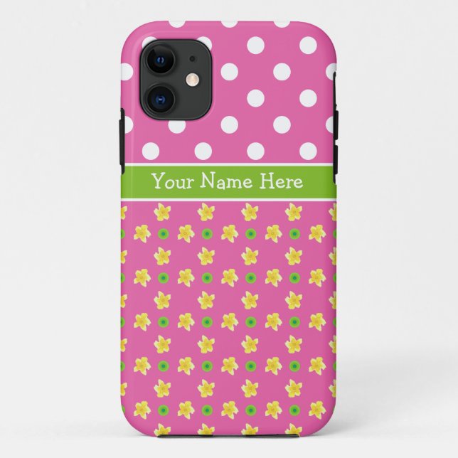 Custom iPhone 5/5s Fall: Primroses, Polka Dots Case-Mate iPhone Hülle (Rückseite)