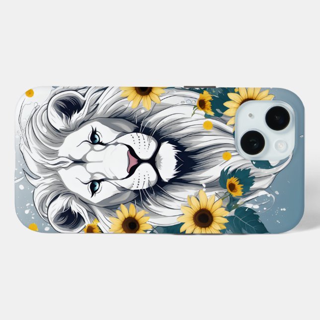 Custom iPhone Case, Sunflowers Magical Lion Case-Mate iPhone Hülle (Rückseite (Horizontal))