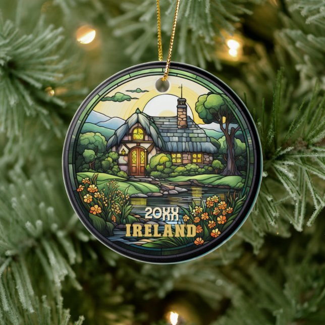 Custom Ireland Souvenir Keramik Ornament (Baum)