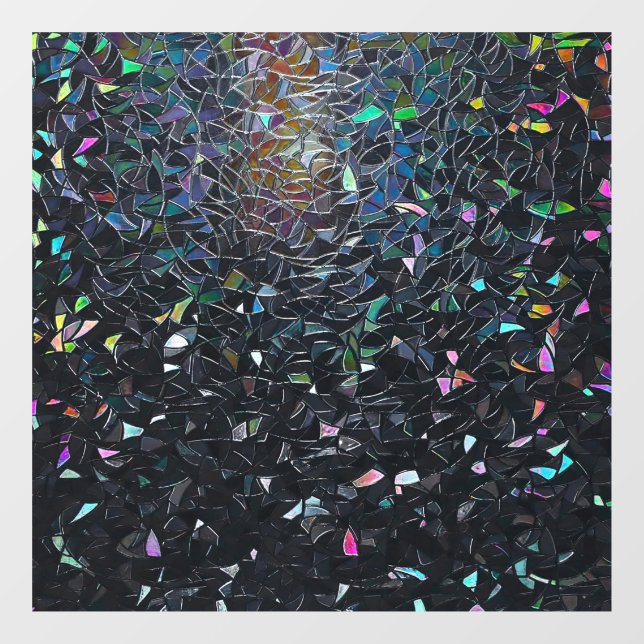 Custom Iridescent Abstract Stained Glass Pattern Fensteraufkleber (Blatt)