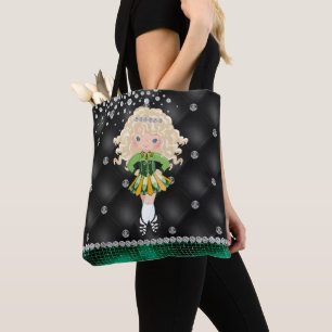 Custom Irish Dance Blond Girl Green, Black Tasche