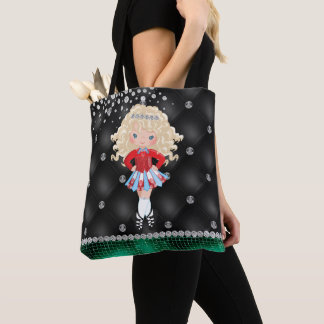 Custom Irish Dance Blond Girl Green, Black Tasche