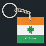 Custom Irish Flag Bottle Opener with Last Name Schlüsselanhänger<br><div class="desc">Carry a piece of Irish pride everywhere with this custom Irish flag bottle opener keychain. Featuring vibrant green,  white,  and orange colors,  it can be personalized with your last name. Perfect for St. Patrick’s Day,  gifts,  or everyday use for friends and family who love Irish-themed accessories.</div>