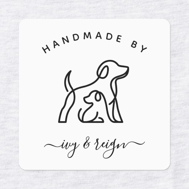 Custom Iron on Label for crafter with pet icon Etiketten (Design 1)