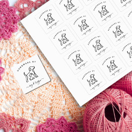 Custom Iron on Label for crafter with pet icon Etiketten