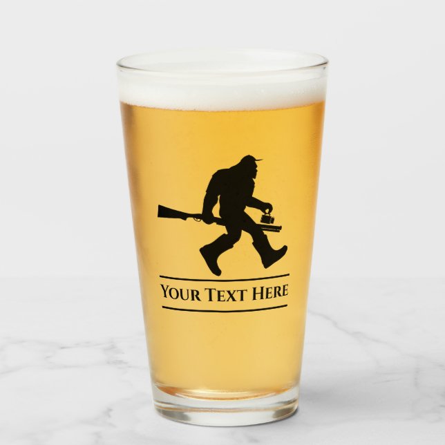 Custom Jagd Sasquatch Funny Beer Glass Tumblr Glas (Vorne (Gefüllt))