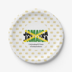 Custom JAMAICA 60 Jahre Unabhängigkeit Pappteller