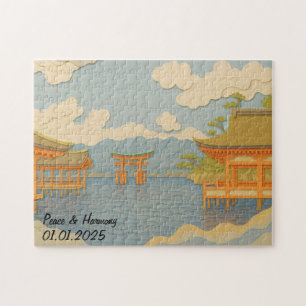 Custom Japan Travel Landscape Ästhetischer Schrein