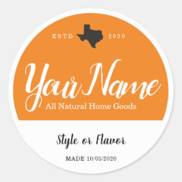 Custom Jar and Lid Labels - Fügen Sie Ihre eigenen Runder Aufkleber