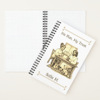 Custom Jesus & Coffee Sepia Luxury Journal
