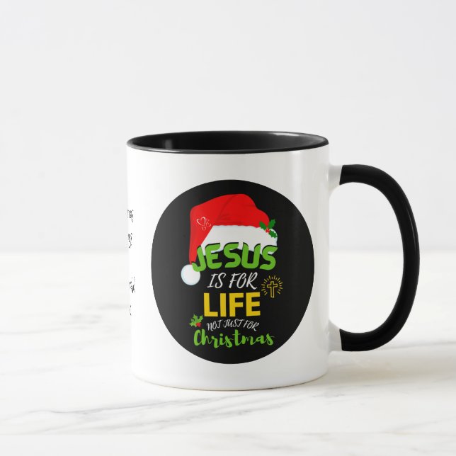 Custom JESUS ist nicht nur zu Weihnachten ein Lebe Tasse (Rechts)