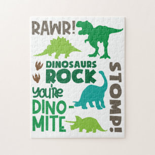 Custom Jigsaw Pre-Historic Dinosaur Holiday Fun