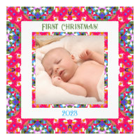 Custom Jolly Christmas Foto Picture Frame Print