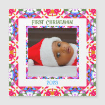 Custom Jolly Festivals Weihnachts-Foto Magnetic Gi