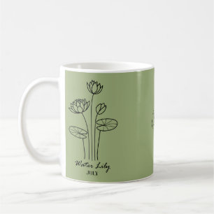 Custom Juli Water Lily Individuelle Name Tasse