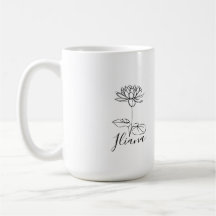 Custom July Water Lily Birth Blume Geschenk für Ge