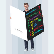 Custom JUMBO GIANT GROSSE Geburtstagskarte jedes A