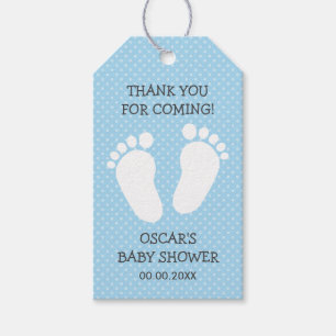 Custom Jungs Baby Dusche Dank Fußspuren Schritte Geschenkanhänger