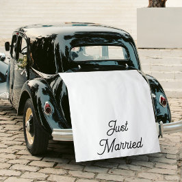 Custom Just Married Fabric Car Wedding Banner Sign Wandteppich