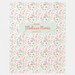 Custom JW Taufe Geschenke für Schwestern - rosa Bl Fleecedecke