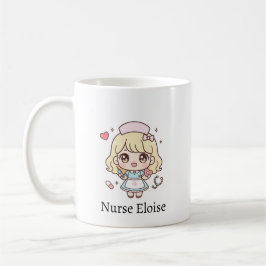 Custom Kawaii Nurse Mug – Personalized Cute Chibi  Kaffeetasse