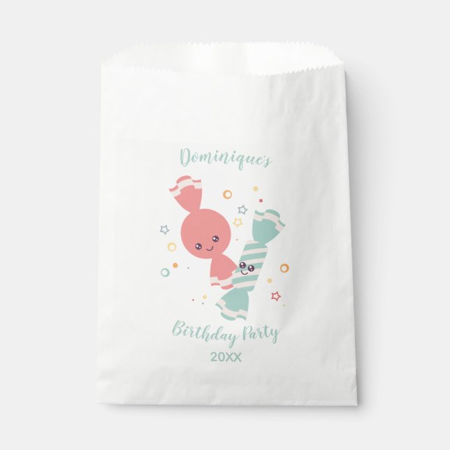 Custom Kawaii Smiling Candy Favor Bag Geschenktütchen (Vorderseite)