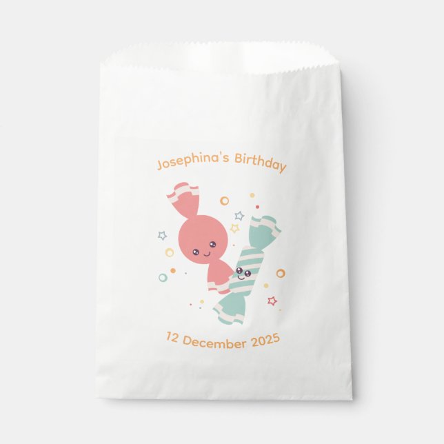 Custom Kawaii Smiling Candy Favor Bag Geschenktütchen (Vorderseite)