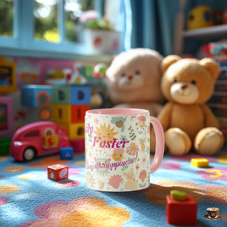 Custom Kawaii Sun und Floral für Kinder Tasse