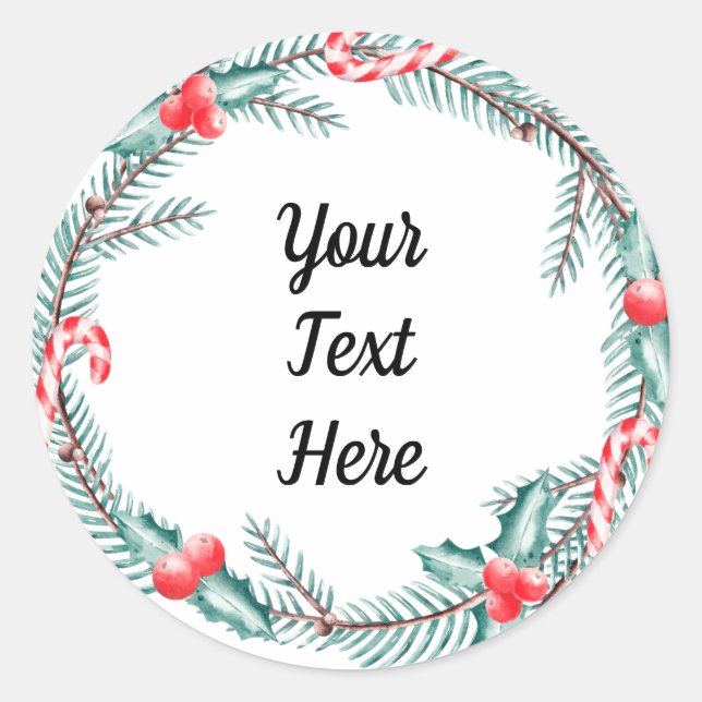 Custom Keepake Weihnachten Runder Aufkleber (Vorderseite)