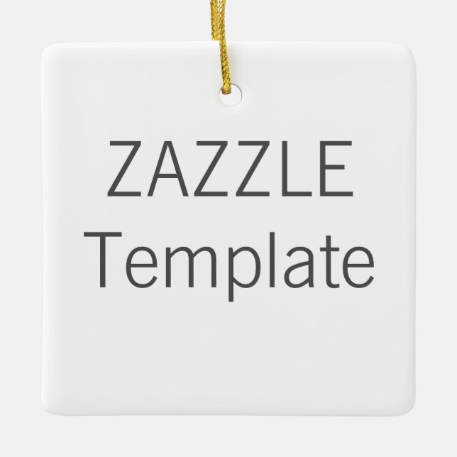 Custom Keramik SQUARE Weihnachtsbaum Ornament (Vorderseite)