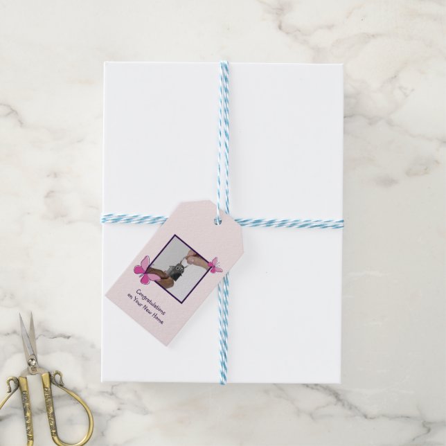 Custom Key Foto Herzlichen Glückwunsch auf Ihrer n Geschenkanhänger (Mit Garn)
