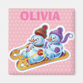 Custom Key Ring Weihnachtsschneemann-Figuren. Magnet